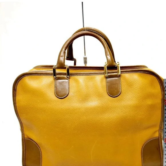Loewe Tan and Brown Leather Tote with Structured Design